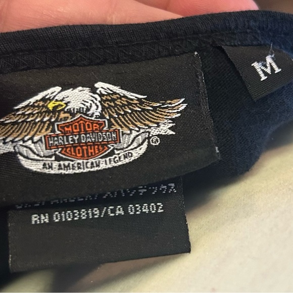 HARLEY-DAVIDSON long sleeve ladies black t-shirt with studded bling design - Picture 6 of 7